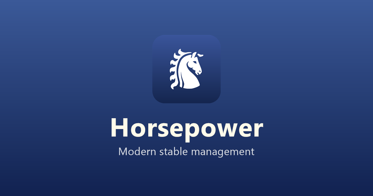 Stable Management App Horsepower — yard & stable management app